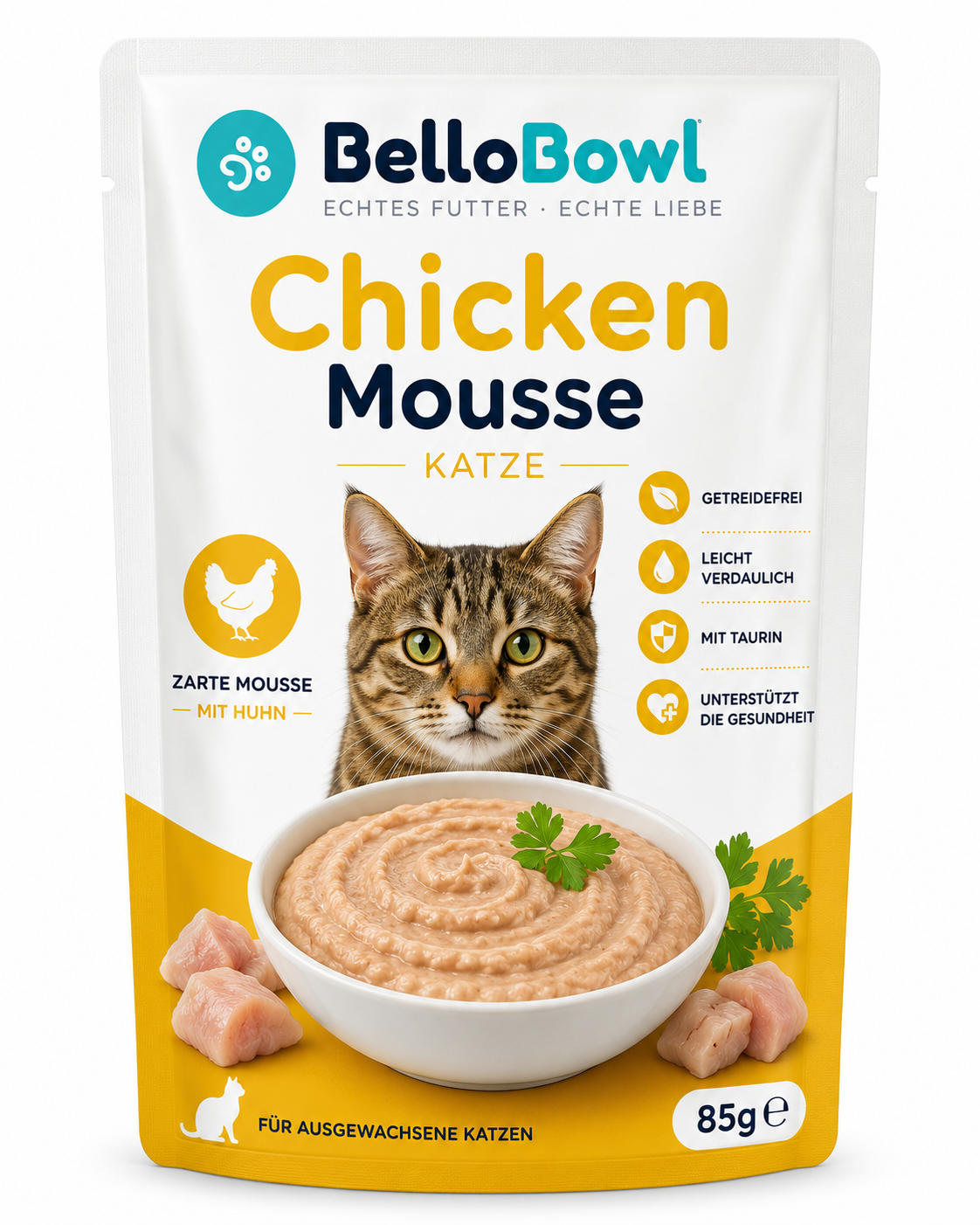 BelloBowl Chicken Mousse Katze