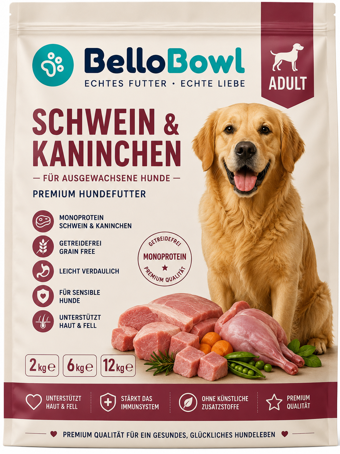 BelloBowl Schwein & Kaninchen Adult